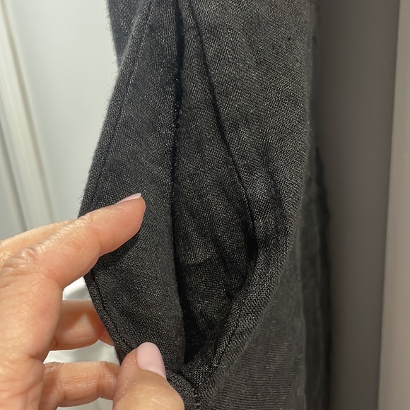 SOLD Pistache Linen Midi Dress - worn once! - Picture 3 of 6